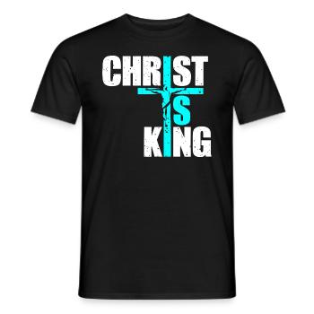 Le Christ est roi Foi chrétienne Religieux - T-shirt homme - noir - Devant - AI Model Male 178 light (178cm)