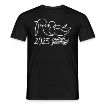 Rente Ente 2025 - Ruhestand - Rentnerin - Männer T-Shirt - Schwarz - Vorne - AI Model Male 178 light (178cm)