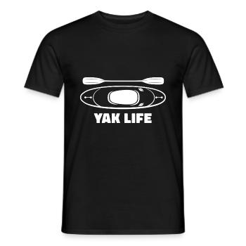 Yak Life Graphic Kayaking Kayak Canoe Rowing Rower - Männer T-Shirt - Schwarz - Vorne - AI Model Male 178 light (178cm)