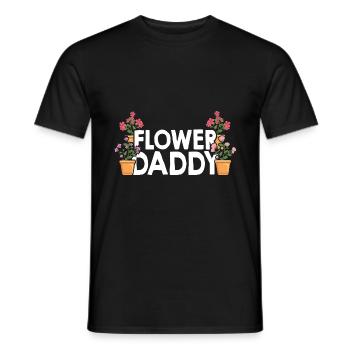 Flower Daddy Botanical Flowers Gardening Plant Lov - Männer T-Shirt - Schwarz - Vorne - AI Model Male 178 light (178cm)