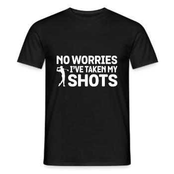 No Worries I've Taken My Shots Golf Golfing Golfer - Männer T-Shirt - Schwarz - Vorne - AI Model Male 178 light (178cm)