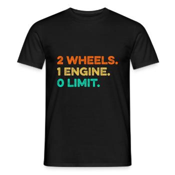 2 Wheels 1 Enginee 0 Limits Dirt Biker Motorcycle - Männer T-Shirt - Schwarz - Vorne - AI Model Male 178 light (178cm)
