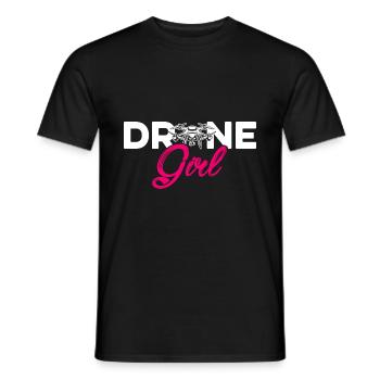 Drone Girl Graphic Drone Flying Quadcopter Pilot R - Men's T-Shirt - black - Front - AI Model Male 178 light (178cm)