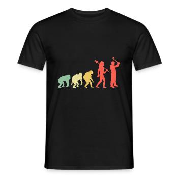 Evolution Axe Throwing Target Hatchet Thrower - T-shirt homme - noir - Devant - AI Model Male 178 light (178cm)