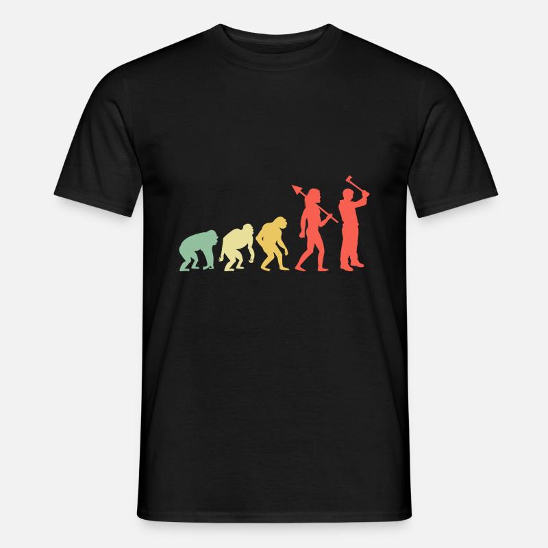 Entwicklung Axtwurfziel Beilwerfer - Männer T-Shirt - Schwarz