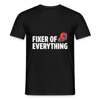Fixer Of Everything Car Lover Automobile Mechanic - Men's T-Shirt - black - Front - AI Model Male 178 light (178cm)