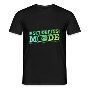 Bouldering Mode On Rock Climber Rock Boulder Mount - Männer T-Shirt - Schwarz - Vorne - AI Model Male 178 light (178cm)