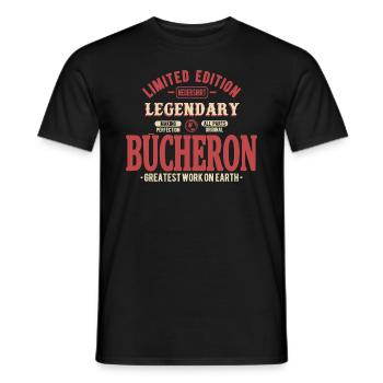 Bûcheron - T-shirt homme - noir - Devant - AI Model Male 178 light (178cm)