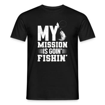Angler Fisch Angelrute Anglerspruch - Männer T-Shirt - Schwarz - Vorne - AI Model Male 178 light (178cm)