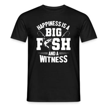 Anglerspruch Angel Fisch Geschenk - Männer T-Shirt - Schwarz - Vorne - AI Model Male 178 light (178cm)