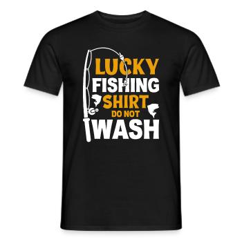 La chemise lucky Fishing ne se lave pas - T-shirt homme - noir - Devant - AI Model Male 178 light (178cm)