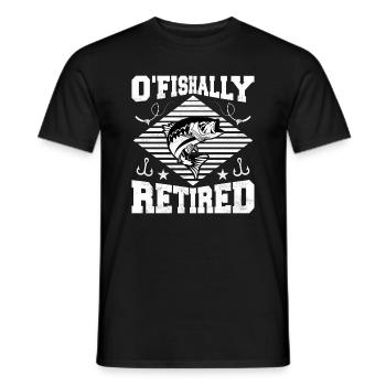 Fishing Fish Pension Pensioners - Men's T-Shirt - black - Front - AI Model Male 178 light (178cm)