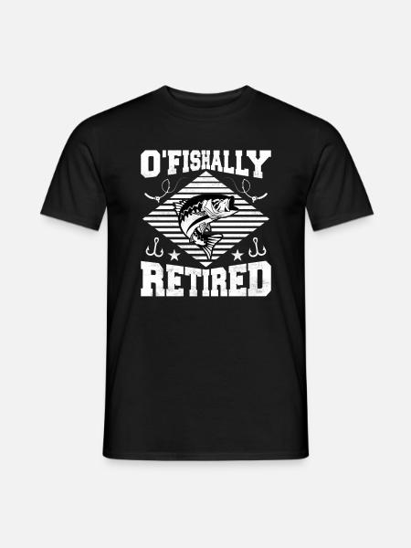 Fishing Fish Pension Pensioners - Men's T-Shirt - black