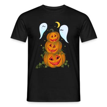 Pumpkin party - Men's T-Shirt - black - Front - AI Model Male 178 light (178cm)