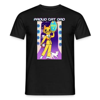 Proud Cat Dad - Männer T-Shirt - Schwarz - Vorne - AI Model Male 178 light (178cm)