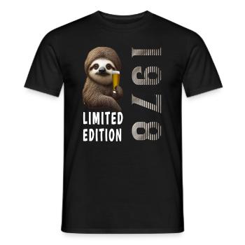 35th birthday born 1978 - Men's T-Shirt - black - Front - AI Model Male 178 light (178cm)