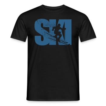 Ski, après-ski, sports d'hiver, vacances au ski - T-shirt homme - noir - Devant - AI Model Male 178 light (178cm)