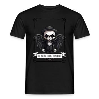 Angel - Skull - Männer T-Shirt - Schwarz - Vorne - AI Model Male 178 light (178cm)
