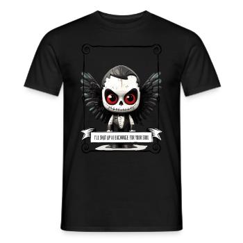 Angel - Skull - Männer T-Shirt - Schwarz - Vorne - AI Model Male 178 light (178cm)
