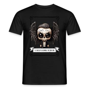Angel - Skull - Männer T-Shirt - Schwarz - Vorne - AI Model Male 178 light (178cm)