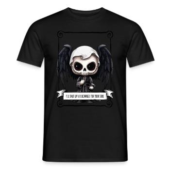 Angel - Skull - Männer T-Shirt - Schwarz - Vorne - AI Model Male 178 light (178cm)