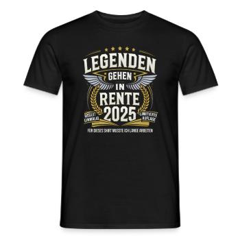 Legenden Gehen In Rente 2025 - Männer T-Shirt - Schwarz - Vorne - AI Model Male 178 light (178cm)