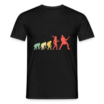 Evolution Bassist Bass Player Musician - Men's T-Shirt - black - Front - AI Model Male 178 light (178cm)
