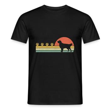 Rétro Vintage Golden Retriever GR Chien Golden Retri - T-shirt homme - noir - Devant - AI Model Male 178 light (178cm)