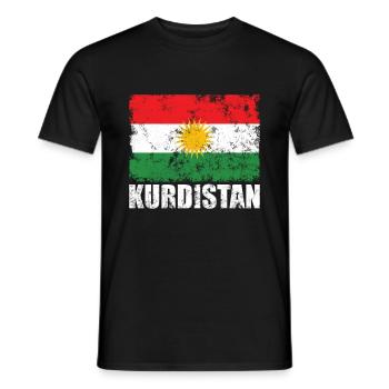 Kurdistan Flag - Männer T-Shirt - Schwarz - Vorne - AI Model Male 178 light (178cm)