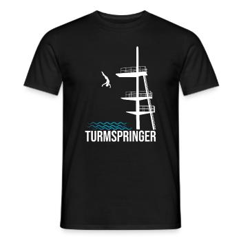 Turmspringer Sprungturm Tricks Turmspringen - Männer T-Shirt - Schwarz - Vorne - AI Model Male 178 light (178cm)