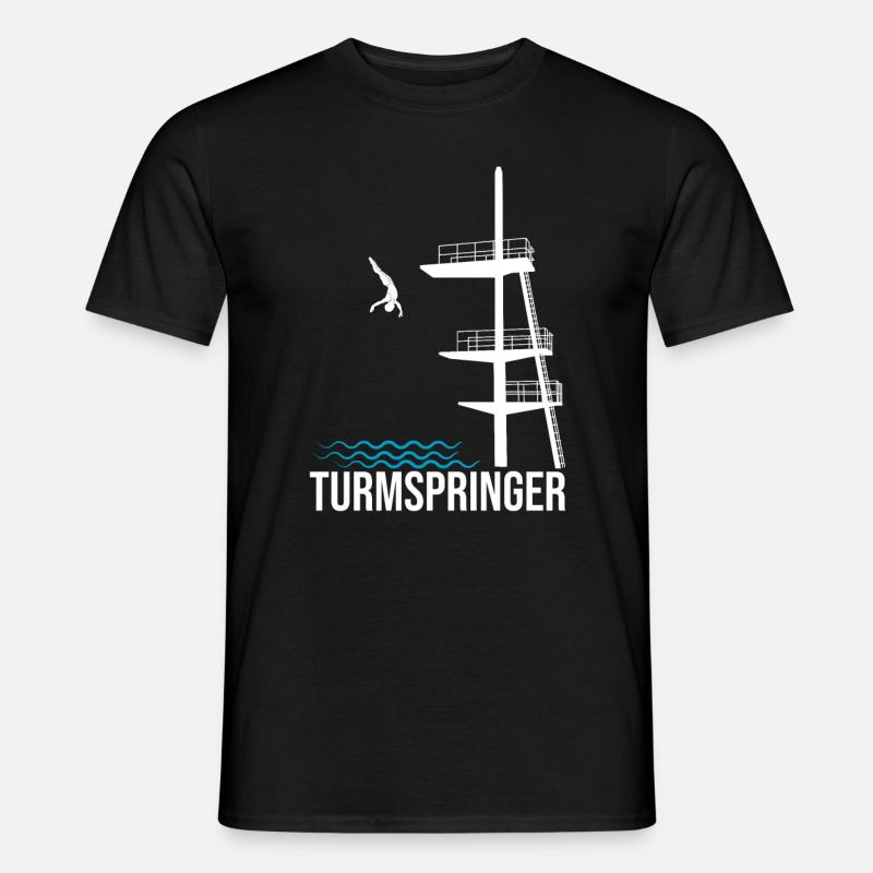 Turmspringer Sprungturm Tricks Turmspringen - Männer T-Shirt - Schwarz