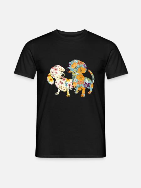 Vintage Dachshund gift - Men's T-Shirt - black