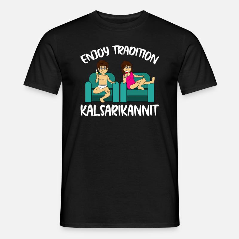 Kalsarikännit - Männer T-Shirt - Schwarz
