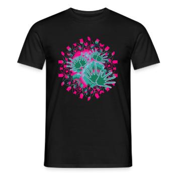 Rave acid techno - T-shirt homme - noir - Devant - AI Model Male 178 light (178cm)