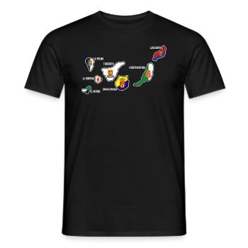 Canary Islands Canaries emigration - Men's T-Shirt - black - Front - AI Model Male 178 light (178cm)
