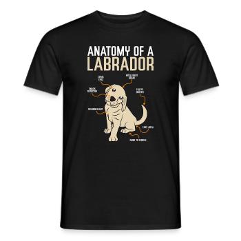 Labrador d'anatomie - T-shirt homme - noir - Devant - AI Model Male 178 light (178cm)