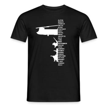 NATO - Männer T-Shirt - Schwarz - Vorne - AI Model Male 178 light (178cm)