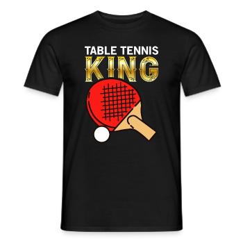 Tennis de table King joueur de tennis de table - T-shirt homme - noir - Devant - AI Model Male 178 light (178cm)
