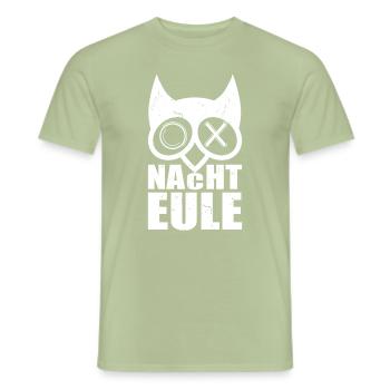 Nachteule Rave Party Techno Schlaflos - Männer T-Shirt - Sage - Vorne - AI Model Male 178 light (178cm)