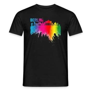Berlin - T-shirt homme - noir - Devant - AI Model Male 178 light (178cm)