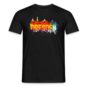 Dresde Saxe - T-shirt homme - noir - Devant - AI Model Male 178 light (178cm)