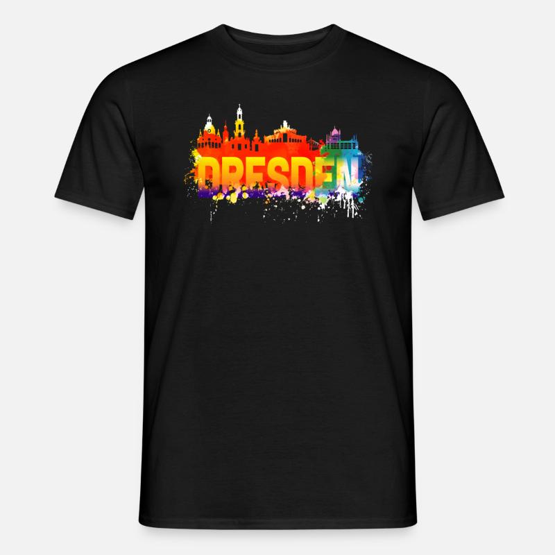 Dresden Sachsen - Männer T-Shirt - Schwarz