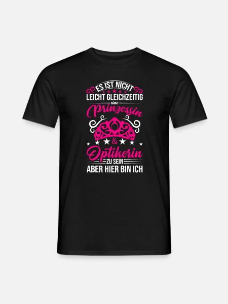 Optikerin Prinzessin Augenärztin - Männer T-Shirt - Schwarz