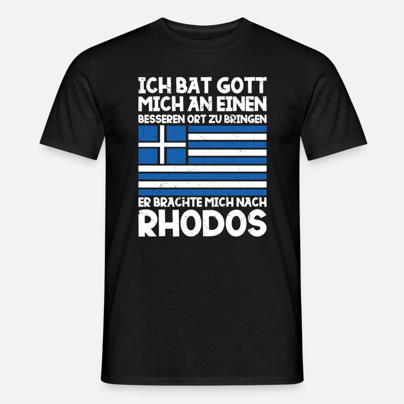 Rhodos Geschenkidee Griechenland - Männer T-Shirt - Schwarz