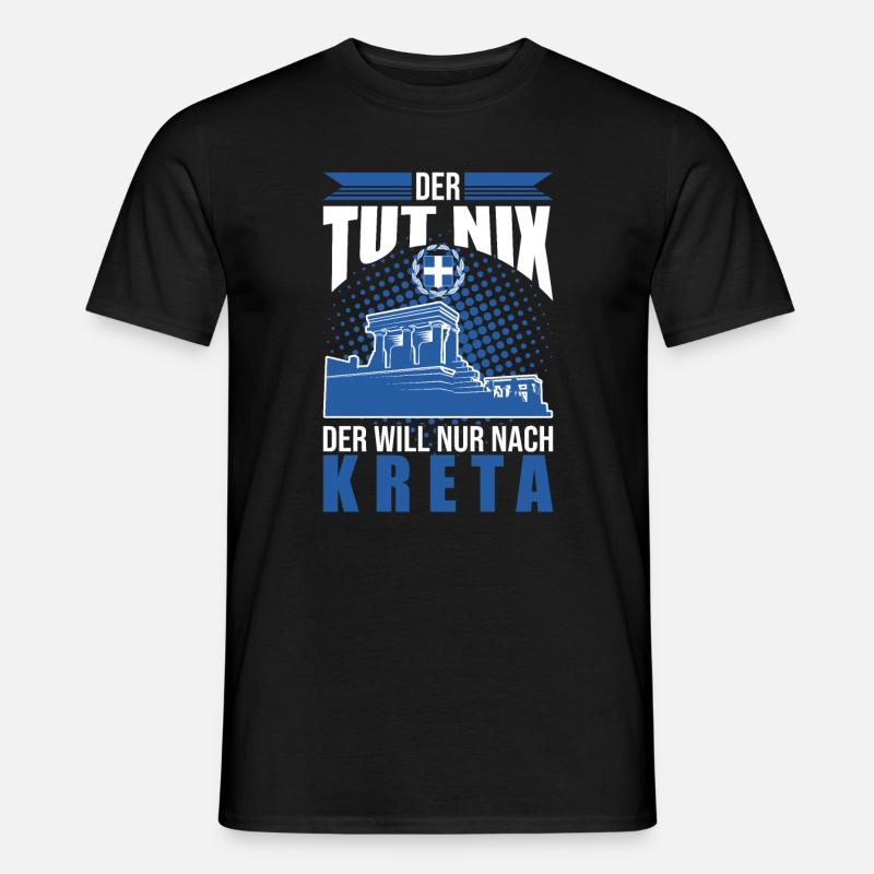 Kreta Tshirt Geschenk Urlaub - Männer T-Shirt - Schwarz