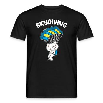 Skydiving chat parachutiste - T-shirt homme - noir - Devant - AI Model Male 178 light (178cm)