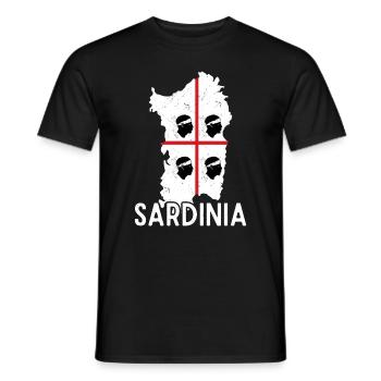 Sardinia Flag Sardinia Holidays - Men's T-Shirt - black - Front - AI Model Male 178 light (178cm)