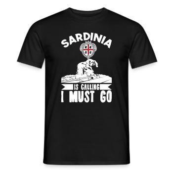 Sardaigne Appelle Sardinia Italie - T-shirt homme - noir - Devant - AI Model Male 178 light (178cm)