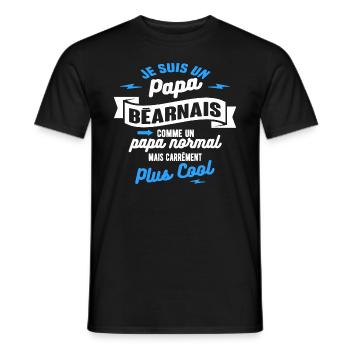 papa béarnais mais plus cool - T-shirt homme - noir - Devant - AI Model Male 178 light (178cm)