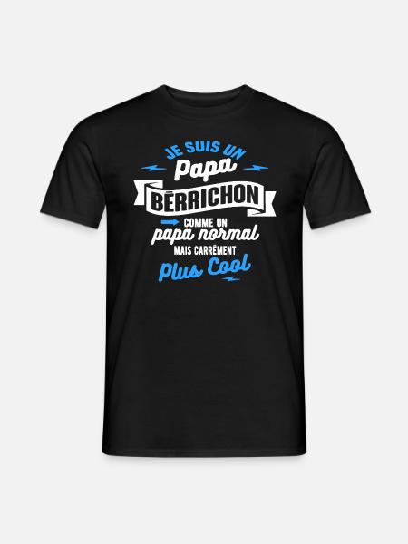papa bérrichon mais plus cool - T-shirt homme - noir